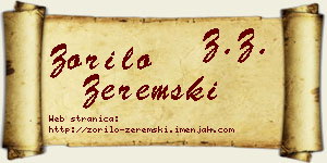 Zorilo Zeremski vizit kartica